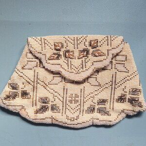 1940's Cream Beaded Purse